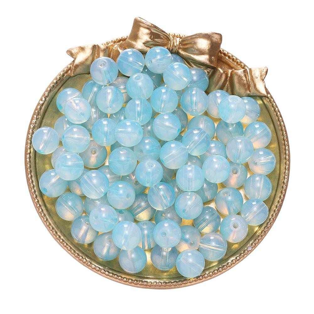 20/50pcs 10mm Transparent Jelly Double Color Glass Beads Spacer Loose Bead for DIY Bracelet Necklace Jewelry Making Accessories