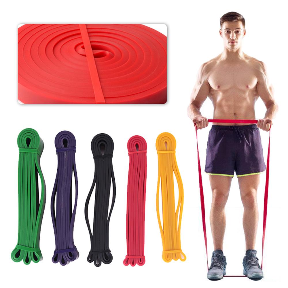 Men and Women Non-slip Fitness Yoga Tension Belt Flat Latex Band Tension Stretch Belt Resistance Band