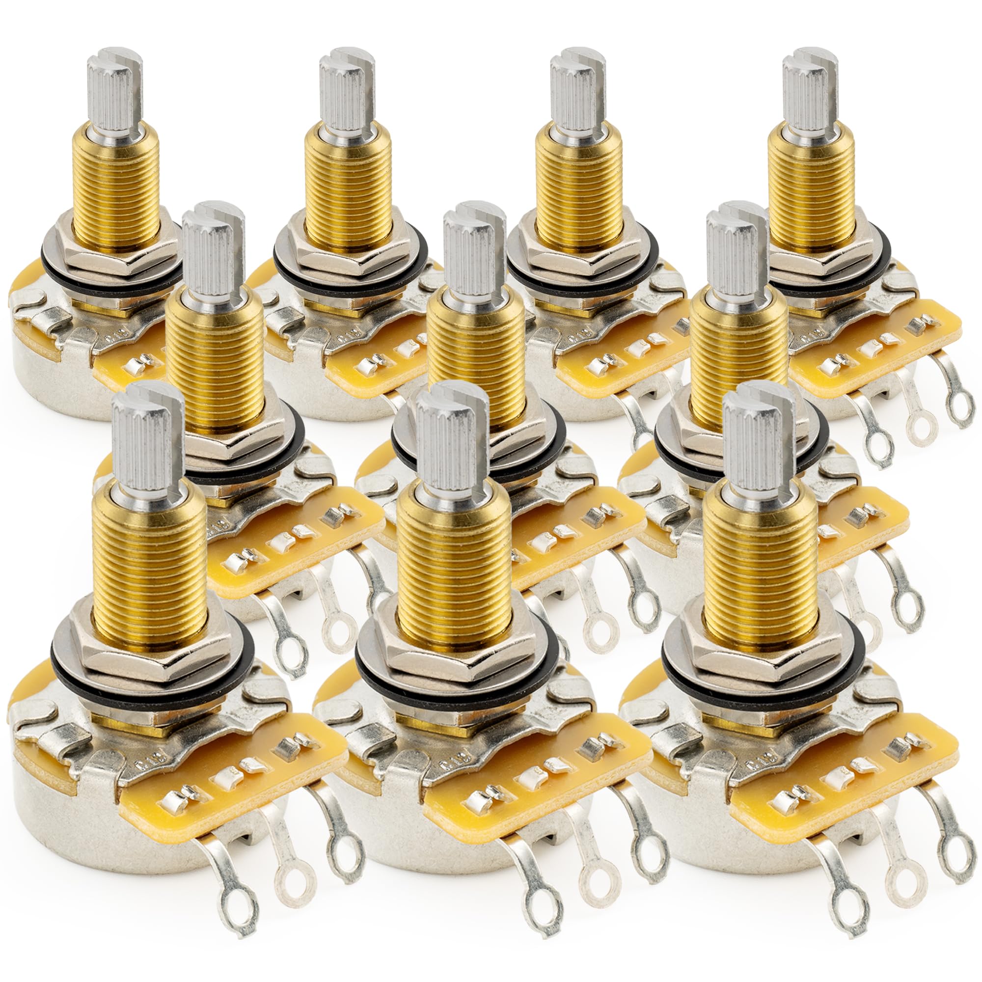 

CTS 450 A500K Потенциометр с длинным раздельным валом для электрогитары, бас-гитары 3/4 10% A-кривая (Набор 10)