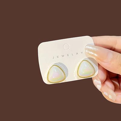 Wind Muse Ohrstecker Premium Sense Diamant Dreieck Atmosphärische Ohrstecker Persönlichkeit Süße Übertreibung Ohrringe