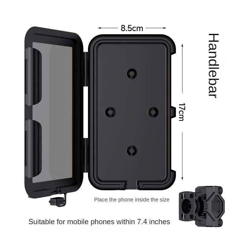 Motorcycle Phone Holder Support Moto Bicycle Waterproof Case Handlebar Stand Case Mount Waterproof Scooter Motorbike Phone Bag