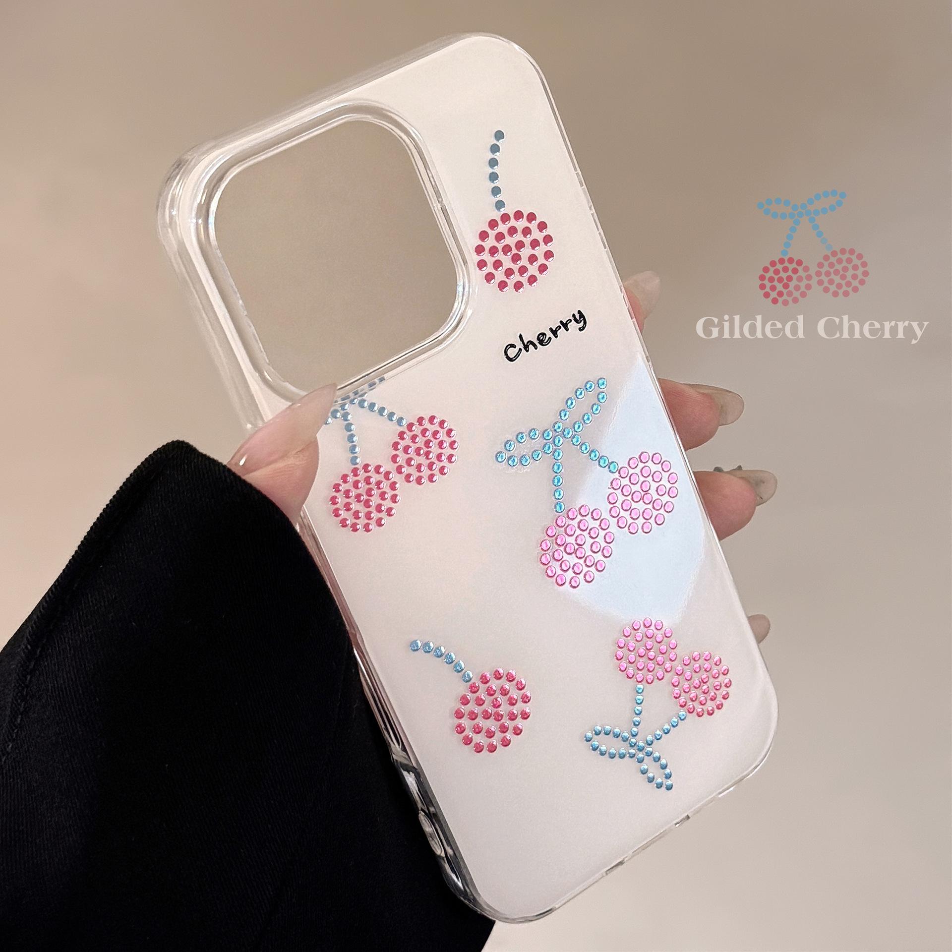 

Чехол для мобильного телефона Gilded Ruby Cherry, подходит для 16 Apple 17 Promax Advanced IPhone 13, жесткий 1214 12pro max(6.7)