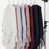 1pc Double Layered Chiffon Ready To Wear Instant Hijabs Solid Headscarf Foulard Femme Musulman Shawl Wrap Bandana