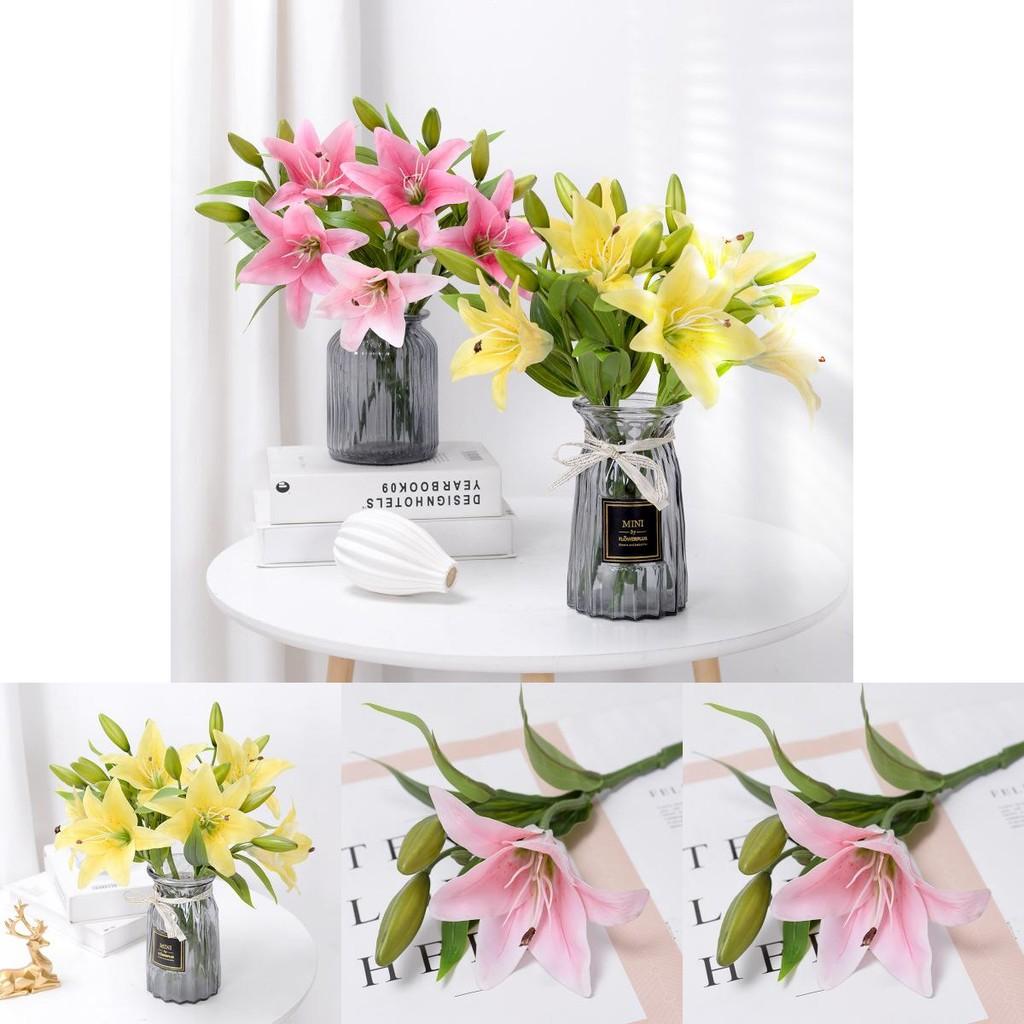 Mini Lily Flower Artificial Decor For Wedding Photography And Home Decor