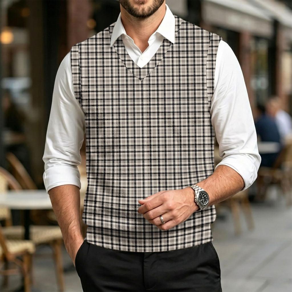 Men's V-Neck Sweater Vest Casual Wool Knit Sleeveless Top for Commute, Work and Everyday Wear