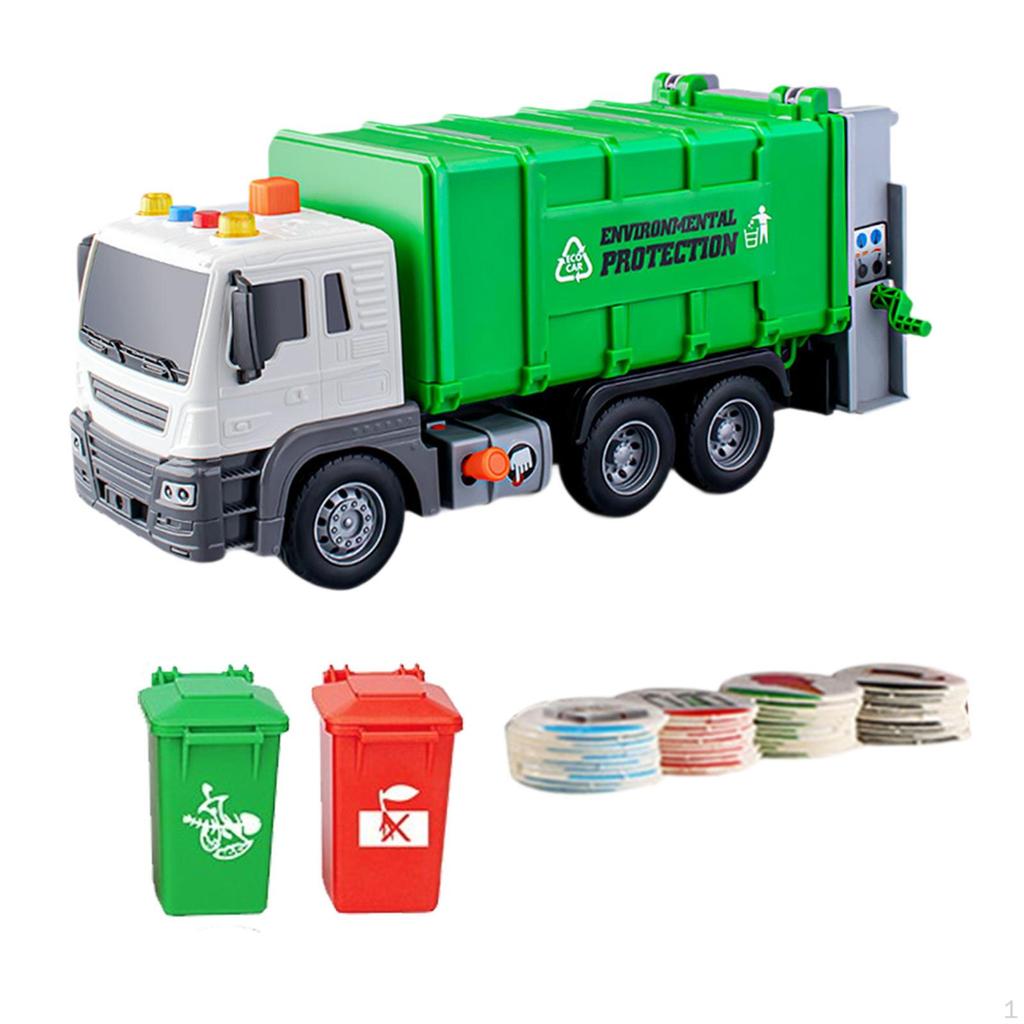 Trash Truck Toy with Light-Up Features for Kids Ages 4-7