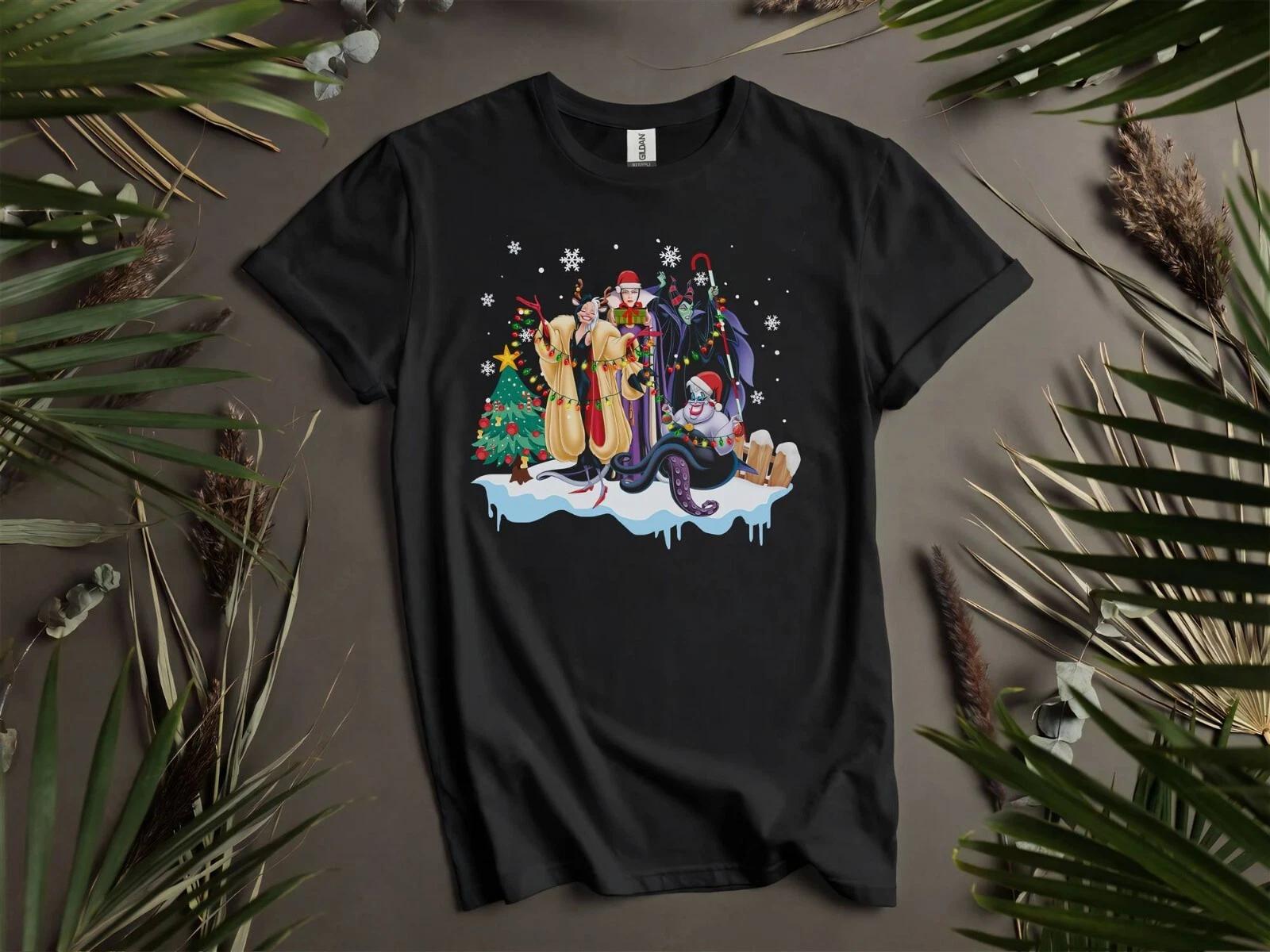 Disney Villains Squad Characters T-shirt T shirt Men Women Unisex Tshirt K432 L