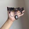 Gothic Lolita Purple Tassel Lace Choker Necklace