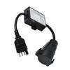 1Pc Trailer Light Converter American 4-Way Flat Plug to 7‑Pin European Round Plug Connector Stop/Brake Signal Separating