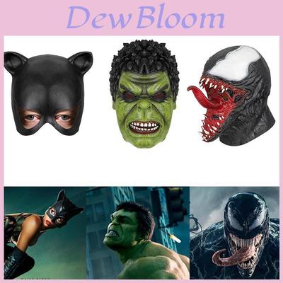 Avengers-Charakter-Cosplay-Masken aus Latex, Halloween-Requisiten für Venom, Hulk und Catwoman