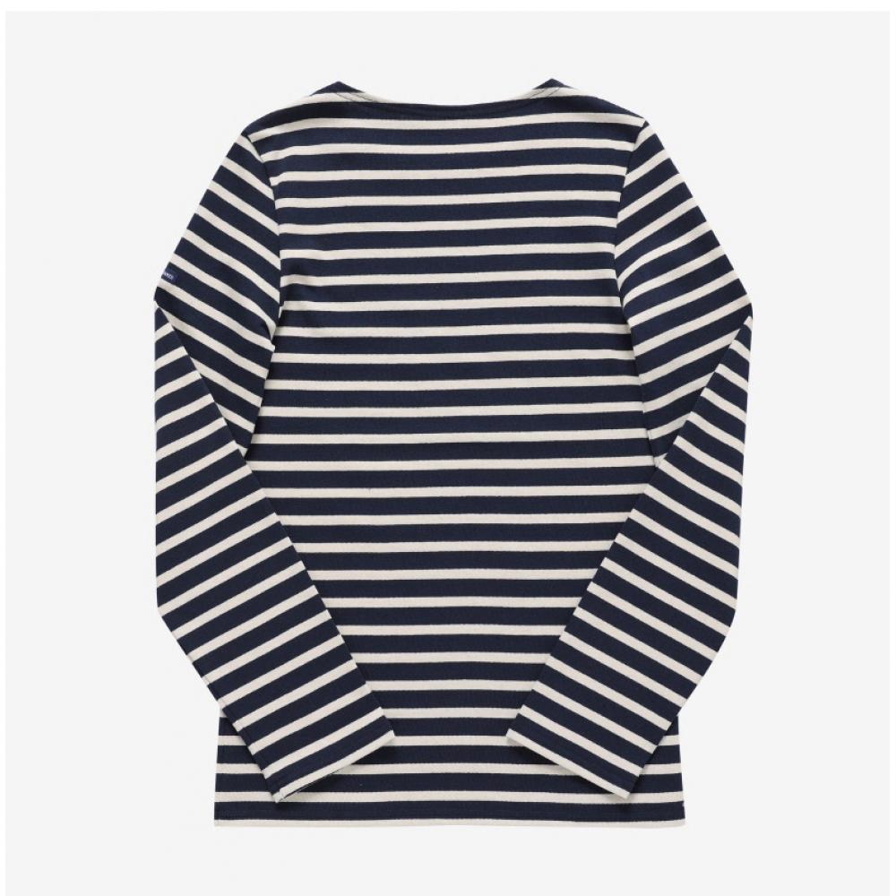 St. James 6870 Marine Ecru Meridien Modern Stripe Union Long Sleeve Tee