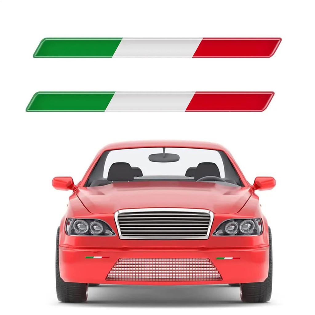 Italian Flag Sticker Small - 3D Window Decal for Cars | Adhesive Bike Graphic