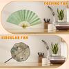 2PCS Acrylic Fan Display Stand, Clear Fan Display Holder Base Easel, Folding Fans Holder Easel, Japanese Chinese Hand Fan Stand, Fans Organizer for