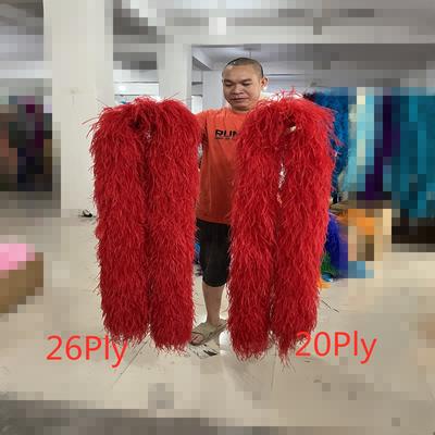 DIY 1 To 26 Ply Ostrich Feather Boa Natural Ostrich Plume Trims Tops for Party Dress/skirt Sewing Accessory 2 Meters Long Shawl