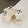 Girls' Fashionable Casual Shoes Children's Stylish Sports Shoes Rhinestone Sequined Dad Shoes Girls' Princess Shoes