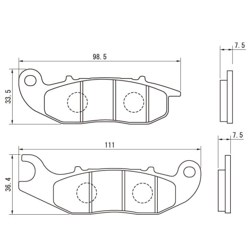 Daytona Motorcycle Brake Pad Red Pad (Semi Metal Pad) CRF250 RALLY(17-21) PCX160KF47(21) PCX150ABSKF30(18-20) ADV150KF38(20-21) PCXJK05(21) etc. For F