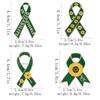Sunflower Pattern Red Ribbon Theme Lapel Pins Green Disability In Visible Enamel Brooches For Disabled Person