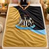 Coperta di Flanella Newcastle United Calcio Calda Morbida Plaid per Uso Interno Divano Letto Soggiorno