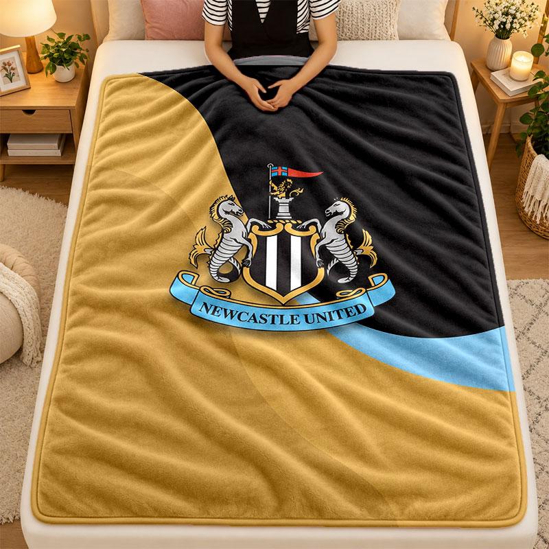 Coperta di Flanella Newcastle United Calcio Calda Morbida Plaid per Uso Interno Divano Letto Soggiorno