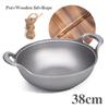 Old style iron pot Uncoated fryer Stew pot Frying pan Non stick pot Flat bottomed induction cooker gas universal boiler wok  pan