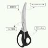 Meltryllis Stainless Steel Kitchen Scissors, Machine Washable, Easy to Clean, Non-stick, Sharp and Labor-Saving, Perfect for Home Barbecues, Camping,