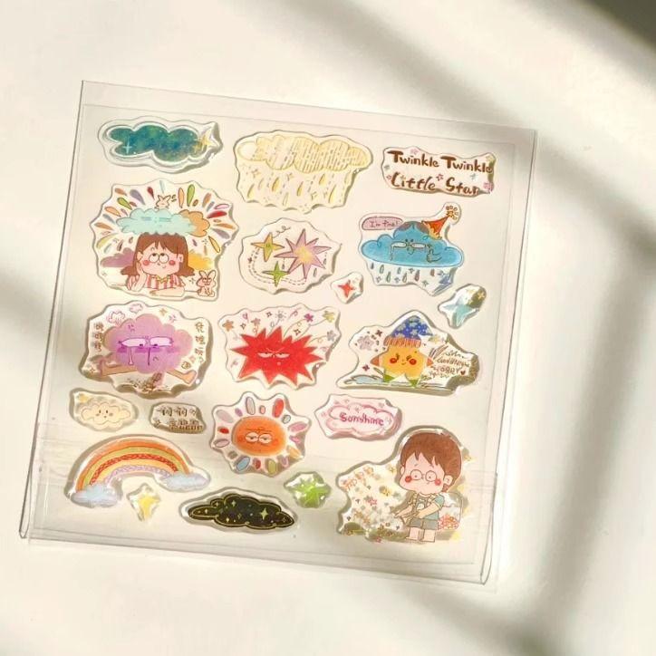 Girlish Cute Pink Fruit Ice Cream 3D Relief Stickers High-quality Epoxy Resin Jelly Decals for IPad Laptops Phone Case DIY Decor