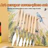 7PCS Oil Painting Scraper Set Wooden Handle Paint Spatula Art Paint Texture Painting Knife Tools MSCTYJ01