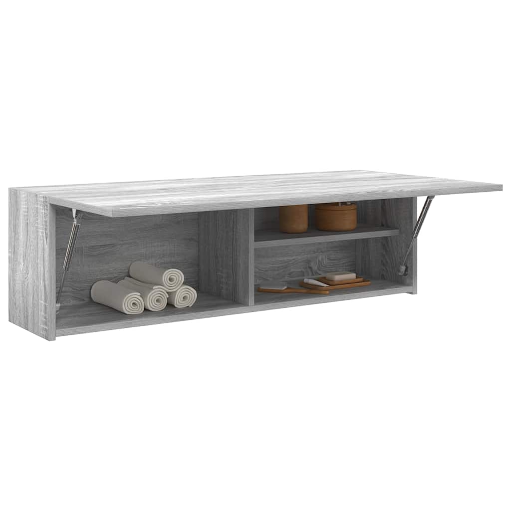Bathroom Wall Cabinet Grey Sonoma 100 x 25 x 30 cm Particleboard
