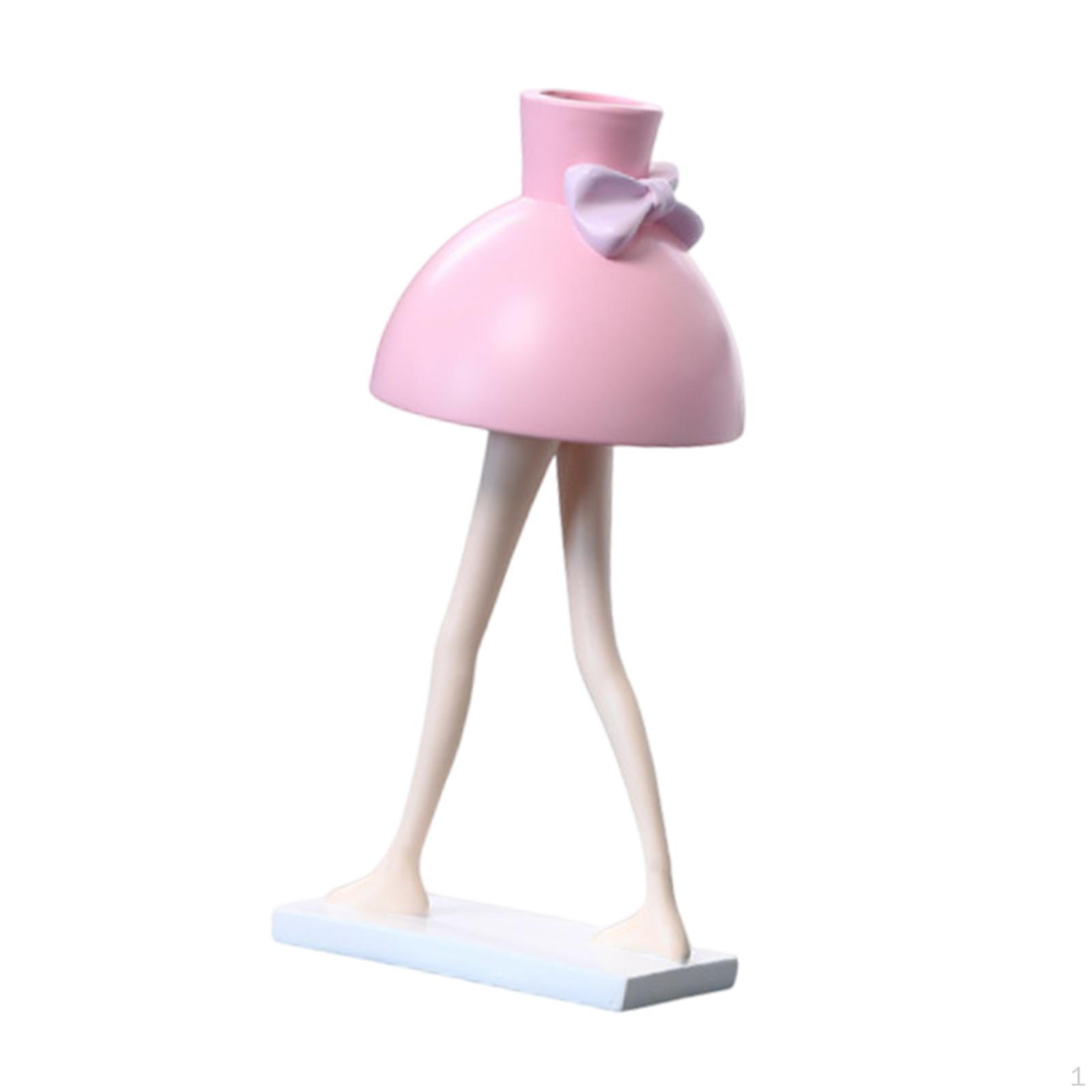 

Арт-девушка Статуя Цветочная ваза Настольные украшения Скульптура для украшения сада для вечеринки розовый