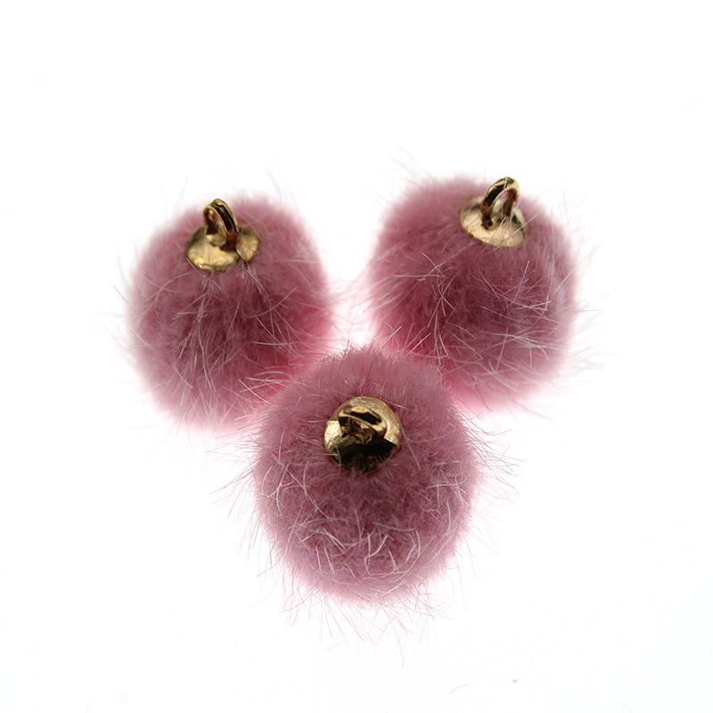 10pcs Imitation Water Mink Pompom Earring Pendant DIY Craft Supplies Cute Plush Fur Ball Beads DIY Handmade Jewelry Findings