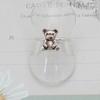 Ollia Teddy Bear Layered Solid 925 Silver Ring