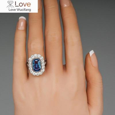 Delicate Luxury Female Party Accessories with Dazzling Blue Zirconia Gorgeous Anniversary Gift for Mom Exquisite Jewelry
