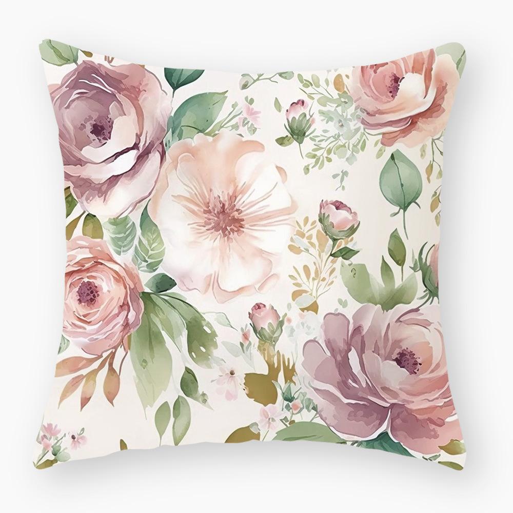 New Floral Series Pillowcases, Simple Sofa Decorative Pillows, Car Seat Cushions