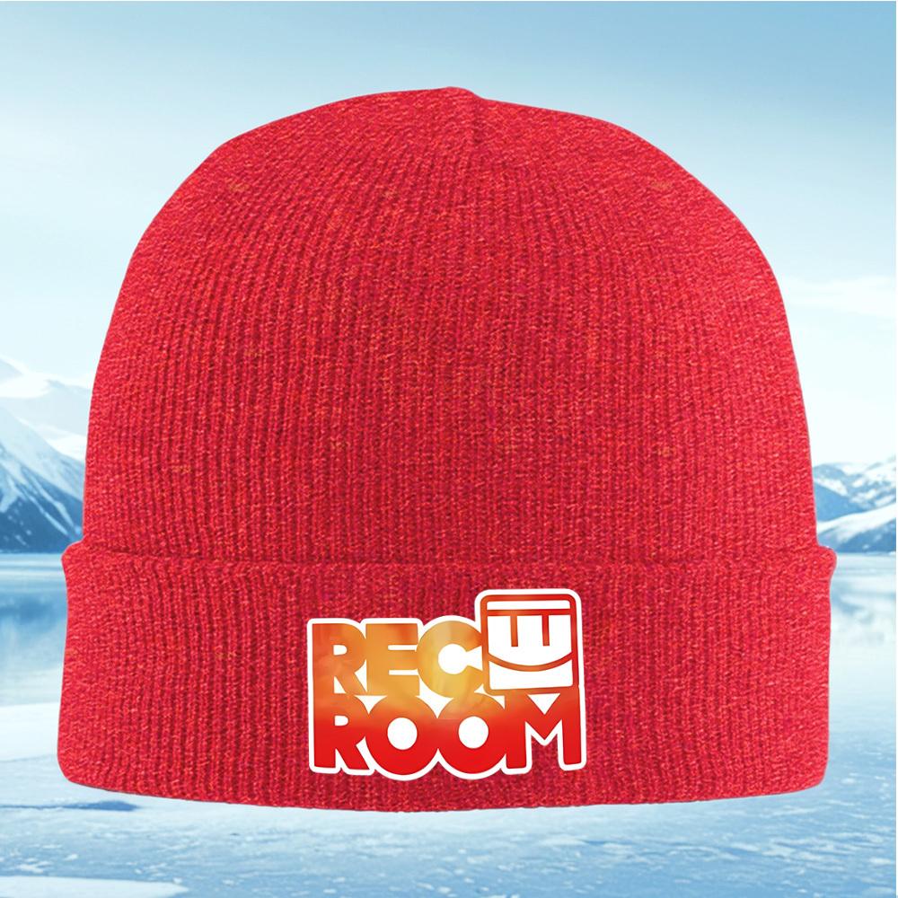 Rec Room logo design bright colors Men Women Unisex Knitted Hat Beanie Pullover Cap Winter Thermal Warm Christmas Outdoor Cyclin