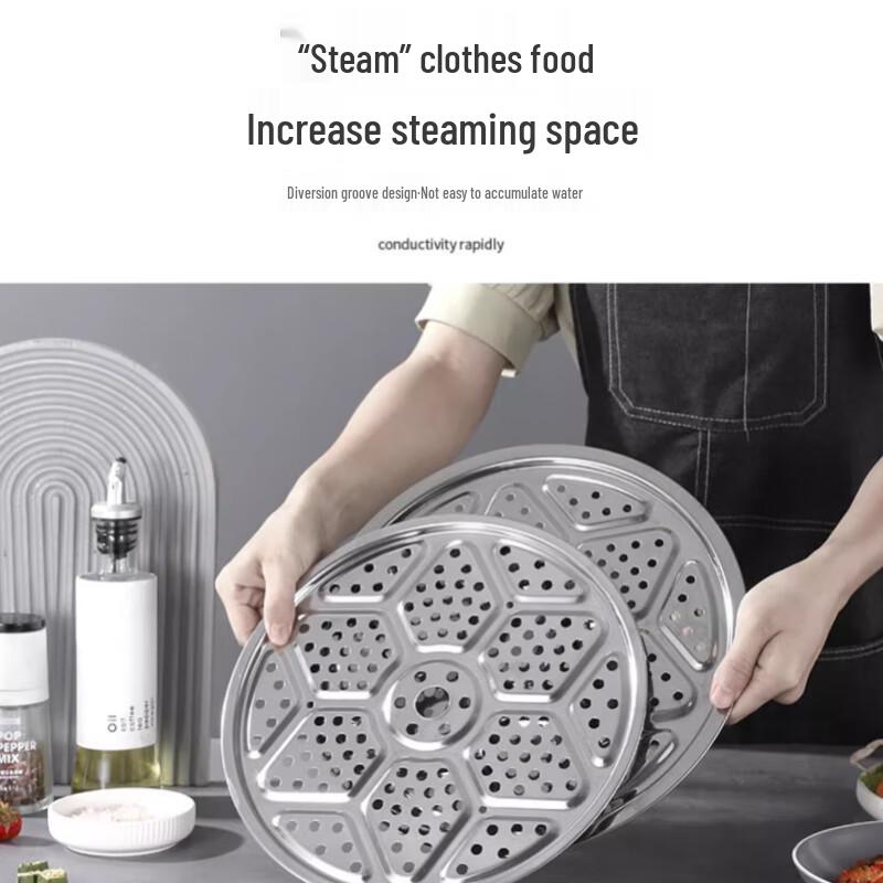 Sulet 304 Stainless Steel Four-Layer Steamer Pot