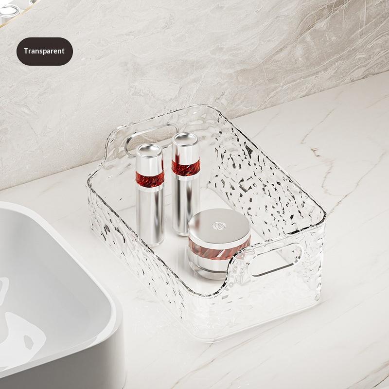Cosmetic Organizer with Stackable Design Acrylic Storage Box for Bathroom Supplies Transparent