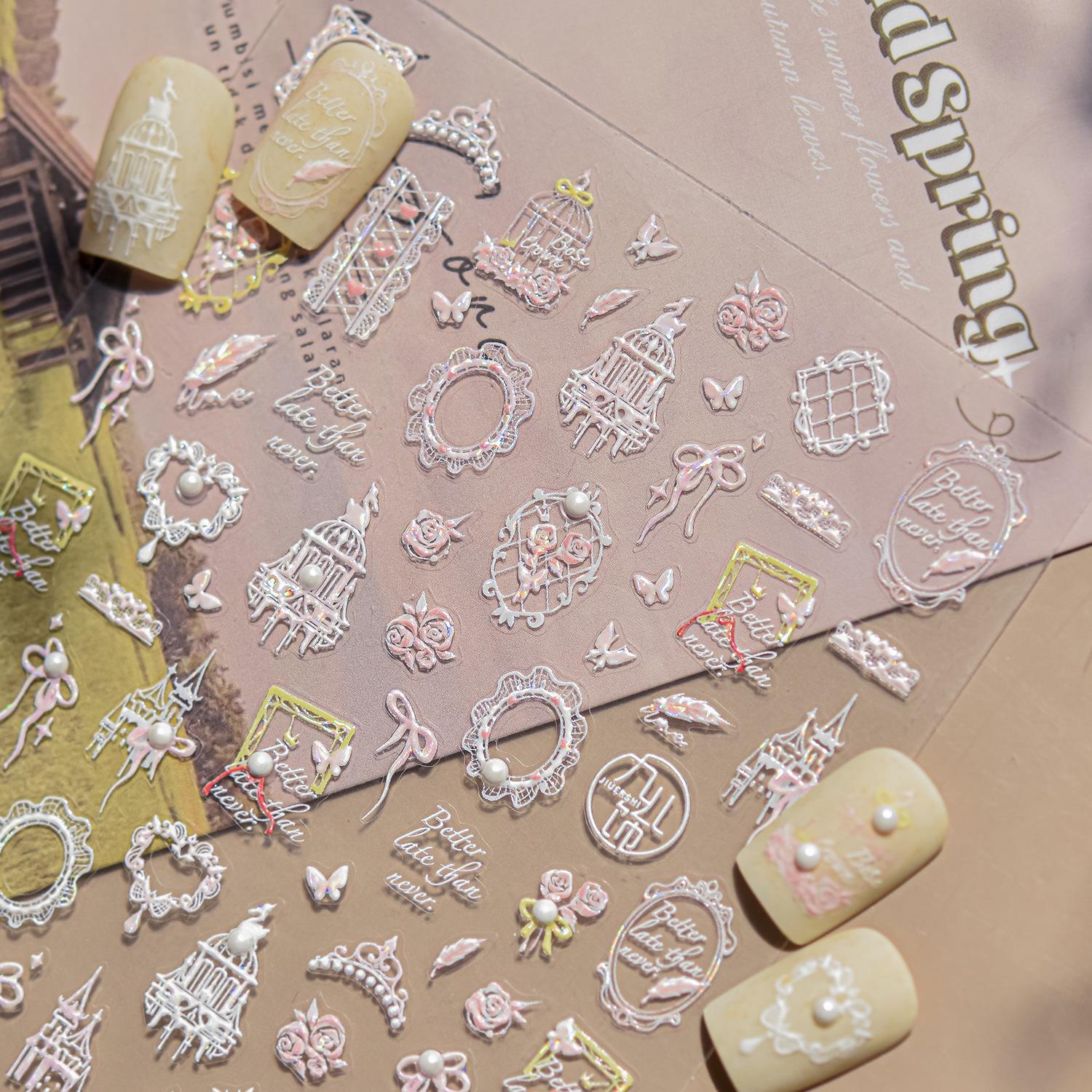 

Tomoni Crystal Diamond Nail Stickers - Children s Lace Swan Mixed Styles