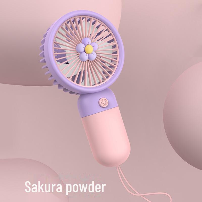 Cartoon Handheld Mini Fan with Mobile Holder - Free Shipping