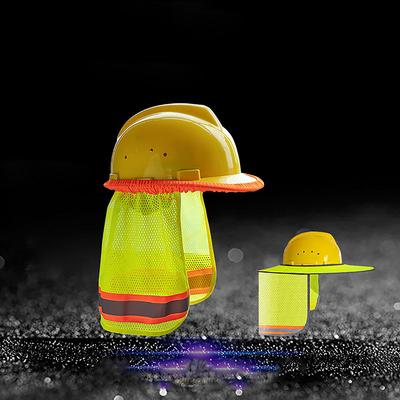 Sommer Sonnenschutz Sicherheit Schutzhelm Nackenschutz Helme Reflektierende Hutkrempe Reflektierende Kappenabdeckung Für Bauarbeiter