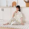 2026 Women's Luxury Double-Layer Cotton Linen Pajamas, Short Sleeve, Long Pants, Versatile for Home or Outdoor Wear, Sweet & High-End.