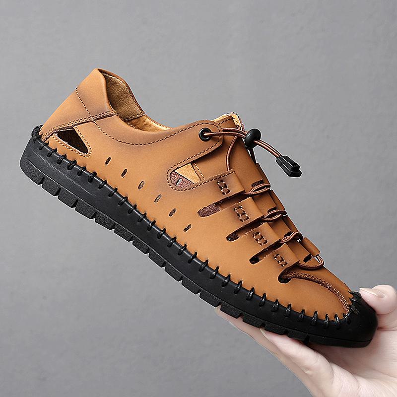 Outdoor Sandals Men Breathable Casual Shoes For Men Summer Beach Sneakers Male Large Size 48 Casual Leather Sandals