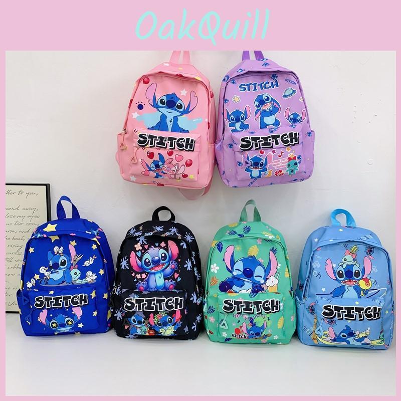Stitch Childrens Backpack With Nylon Material And Soft Cushion Straps For Kindergarten Use
