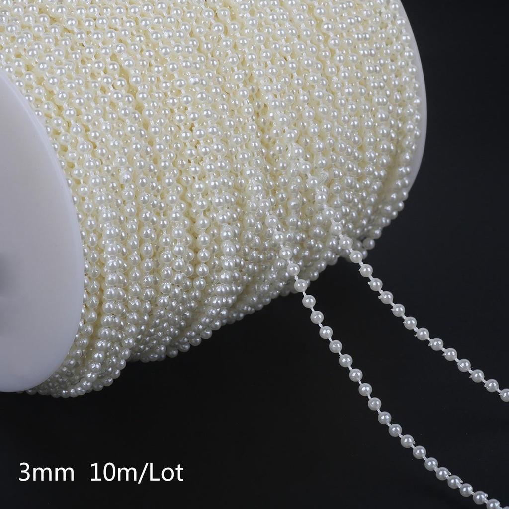 Round Sun Rose Double Pearl Chain for Wedding & DIY Hair Accessories