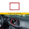 Car Navigation GPS Screen Cover Trim Frame for Dodge Challenger 2015+ Red ABS