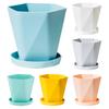 1 Set Exquisite Flowerpot Wide Application Plastic Creative Diamond Shape Flower Planter Home