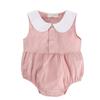 Summer Cotton Baby Bodysuit Newborn Cute Plaid Clothing for Baby Girls Sleeveless Princess Toddler Infant Bodysuits
