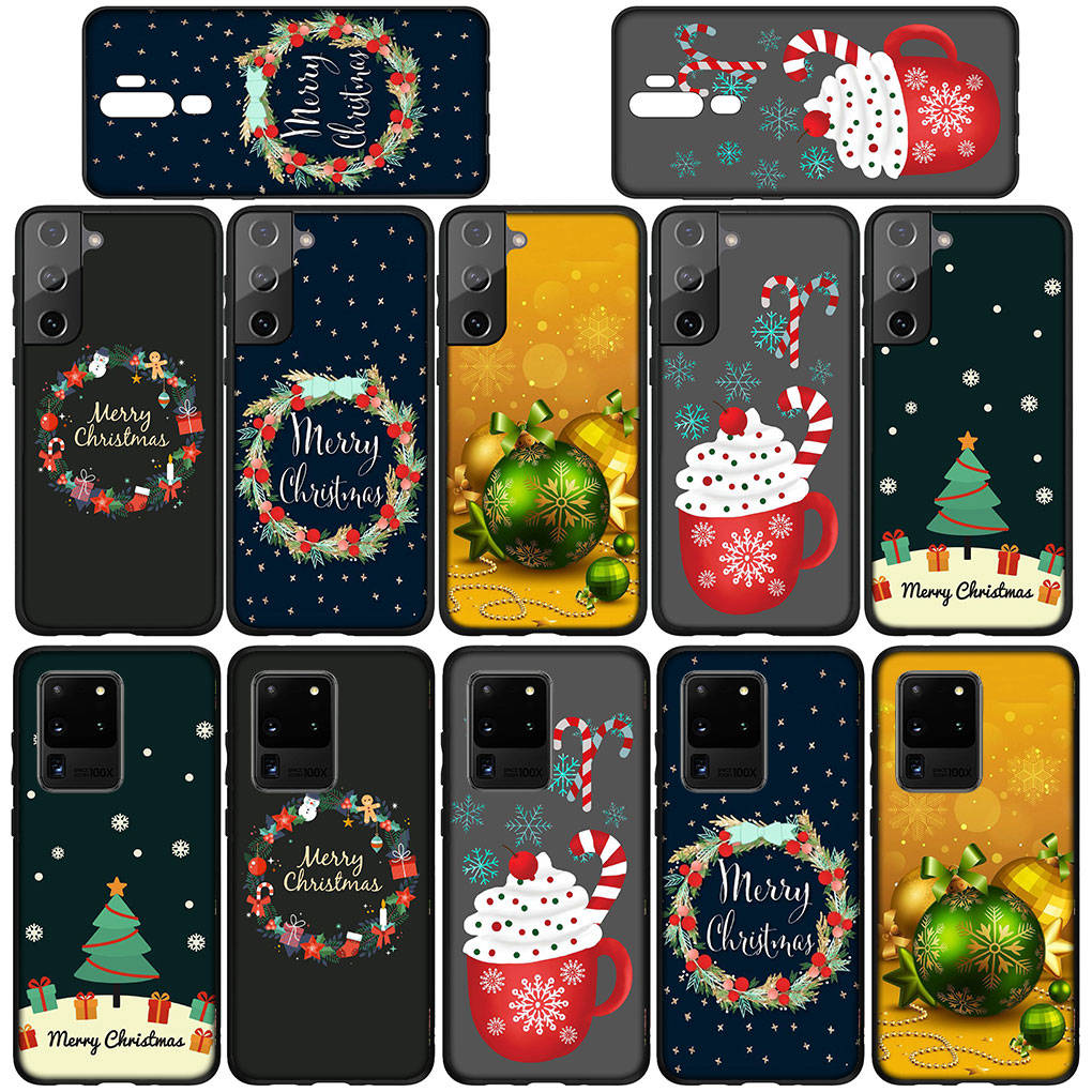 Phone Case for Samsung Galaxy S25 S24 S23 iPhone 16 15 Xiaomi Redmi Note 14 13 12 16E 11 Pro Max OPPO Moto Huawei Deer Snow Merry Christmas Tree Cover