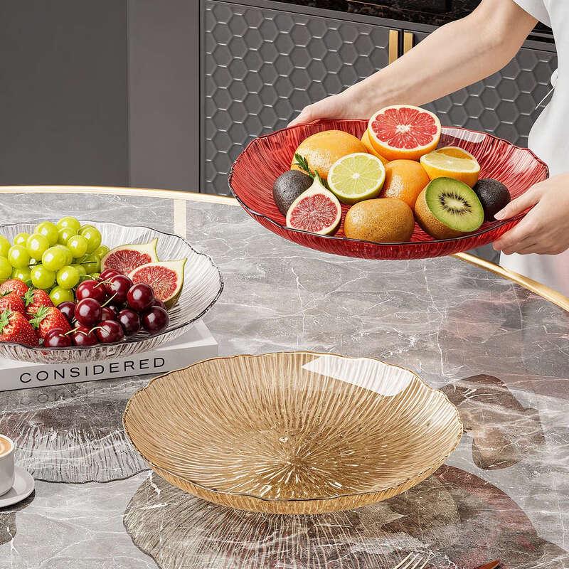 ZISIZ 2026 Modern Round Plastic Fruit Bowl