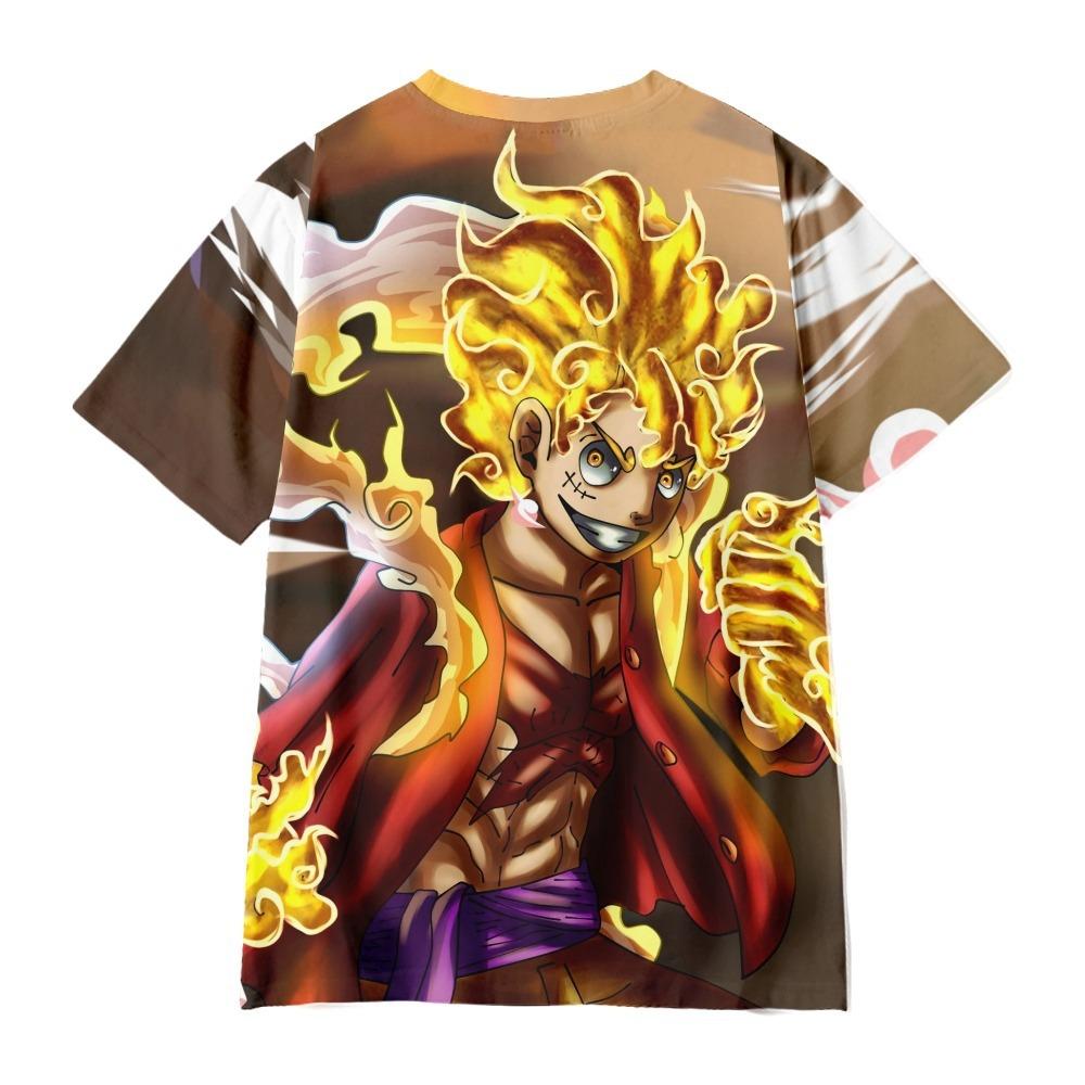 ONE PIECE Anime Printing Men Tshirt Casual Breathable Tshirts Funny Cartoon Loose Tees Shirts Street Oversized T-Shirts Man