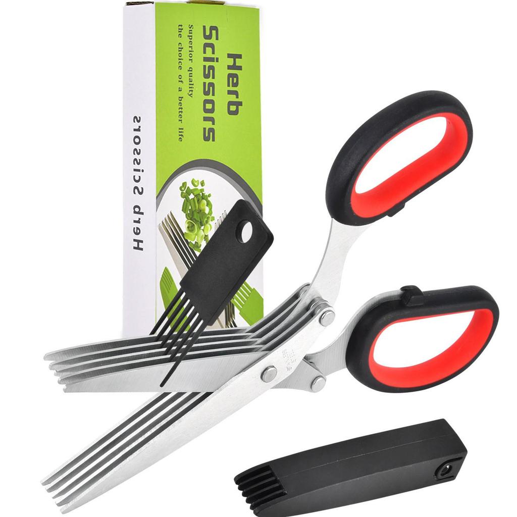 Stainless Steel Five-Layer Herb & Vegetable Scallion Shears